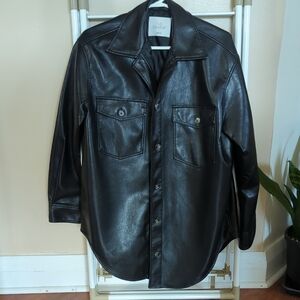 Wilfred The Ganna Faux Leather Oversized Jacket